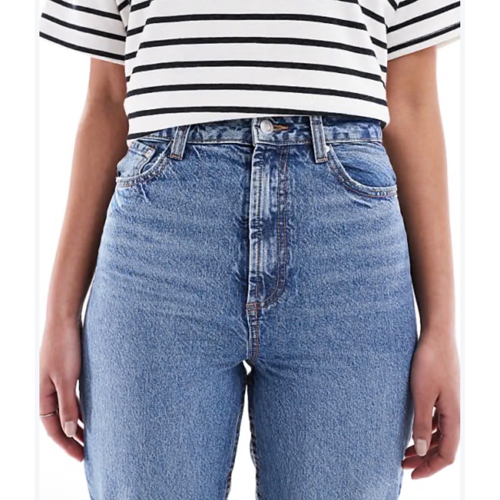 Arizona Mom Jeans Womens 11 Blue NWT Highest Rise Tapered Leg Denim